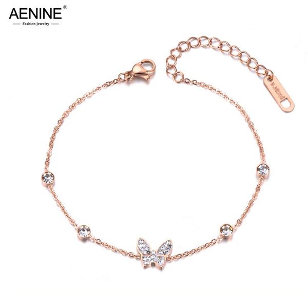 charm bracelets aenine trendy bohemia butterfly crystal girl's bracelet stainless steel cz link chain for christmas gift ab19040, Golden;silver
charm bracelets aenine trendy bohemia butterfly crystal girl's bracelet stainless steel cz link chain for christmas gift ab19040, Golden;silver
