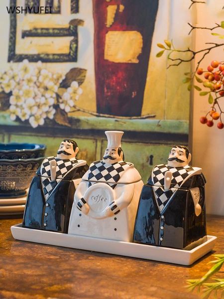 storage bottles & jars european chef waiter modeling ceramic seasoning jar set creative cute home kitchen oil pot restaurant sealed
storage bottles & jars european chef waiter modeling ceramic seasoning jar set creative cute home kitchen oil pot restaurant sealed