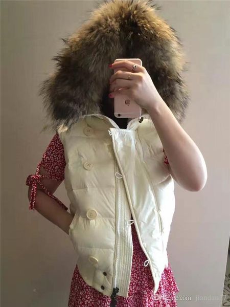 fashion women's vests down jacket winter coat female hooded down jacket raccoon fur down coat black white
fashion women's vests down jacket winter coat female hooded down jacket raccoon fur down coat black white