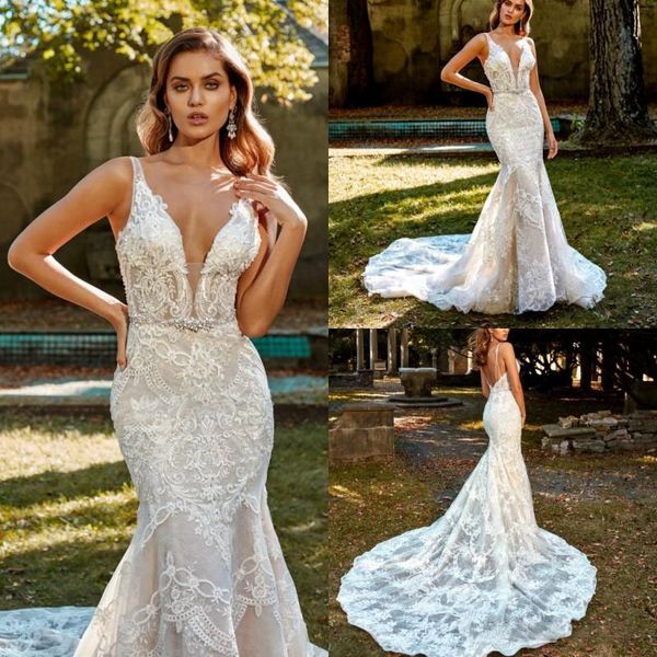 eve of milady mermaid 2020 wedding dresses v neck backless wedding dress lace appliqued beaded bridal gowns, White
eve of milady mermaid 2020 wedding dresses v neck backless wedding dress lace appliqued beaded bridal gowns, White