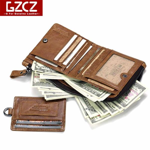 gzcz genuine leather men wallets removable card id holders with key chain short male organizer walet for men coin bags 2020, Red;black
gzcz genuine leather men wallets removable card id holders with key chain short male organizer walet for men coin bags 2020, Red;black