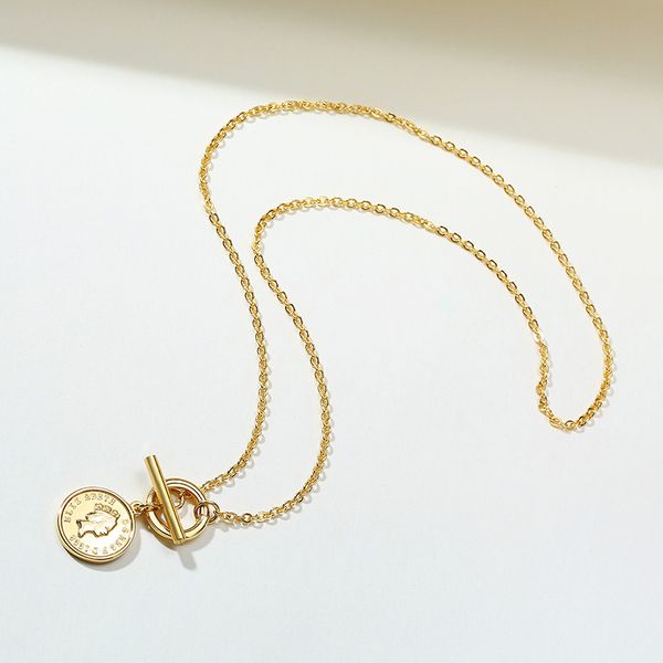 gold elizabeth medal necklace in stainless steel signet pendants necklace with toggle clasp, Silver
gold elizabeth medal necklace in stainless steel signet pendants necklace with toggle clasp, Silver