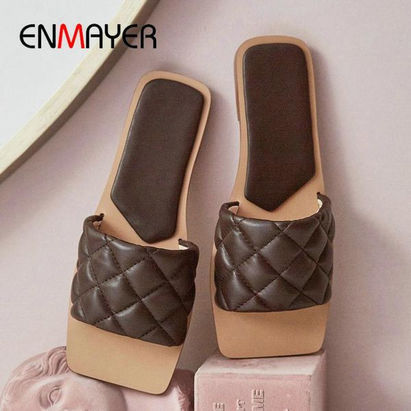 enmayer pigskin plaid women slippers kid suede summer indoor shoes woman shallow flat square heel cute slippers lightblue shoes, Black 
enmayer pigskin plaid women slippers kid suede summer indoor shoes woman shallow flat square heel cute slippers lightblue shoes, Black