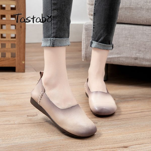 moccasins women flats 2020 autumn woman loafers genuine leather female shoes slip on ballet women's shoe 2120, Black