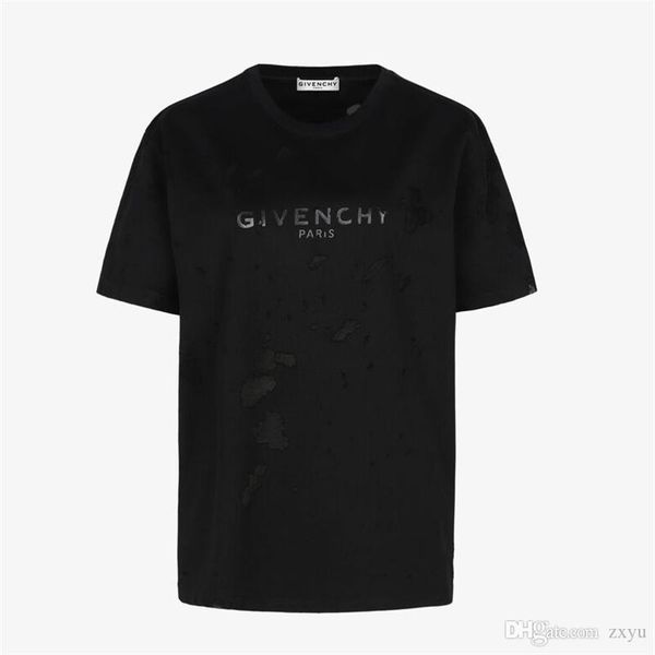 men women luxury tee spring summer brand clothes giv designer cotton t-shirt fashion destoryed hole tshirt men casual streetwear, Black;brown
men women luxury tee spring summer brand clothes giv designer cotton t-shirt fashion destoryed hole tshirt men casual streetwear, Black;brown