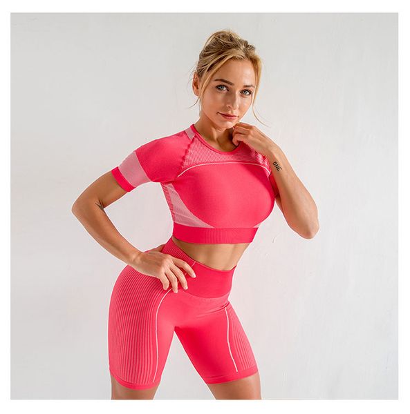 2 шт gym set женщины выдалбливают йога установить с коротким рукавом top высокой талией tight леггинсы тренировки одежда спортивная одежда ж, White;red
2 шт gym set женщины выдалбливают йога установить с коротким рукавом top высокой талией tight леггинсы тренировки одежда спортивная одежда ж, White;red