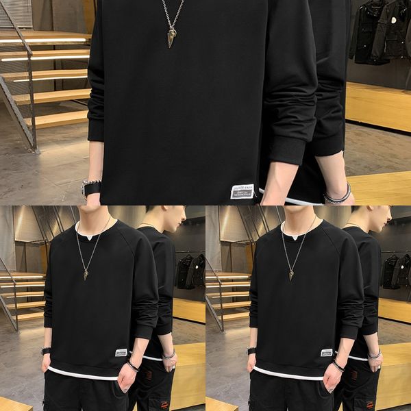 men's sweater autumn new coat sweatert- sweaterkorean style round neck trendy loose all-match long-sleeved t-shirt casual coat base shi, Black
men's sweater autumn new coat sweatert- sweaterkorean style round neck trendy loose all-match long-sleeved t-shirt casual coat base shi, Black