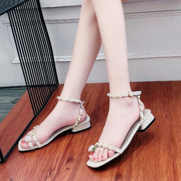 pineapple sandals female fairy wind 2020 summer new fashion word with pearl wild single trend women's shoes, Black
pineapple sandals female fairy wind 2020 summer new fashion word with pearl wild single trend women's shoes, Black