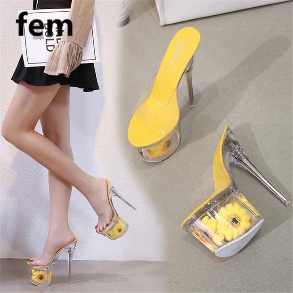 fem clear heels sandals women sunflower platform shoes transparent slides thin heels slippers peep toe super high sunshine, Black
fem clear heels sandals women sunflower platform shoes transparent slides thin heels slippers peep toe super high sunshine, Black