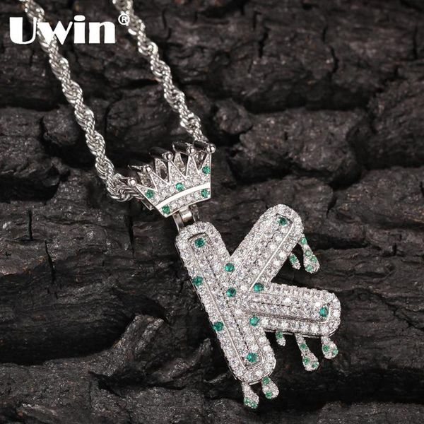 uwin hip hop jewelry crown water drip bubble initial letter chain necklace pendant men&women cubic zircon hiphop jewelry, Silver
uwin hip hop jewelry crown water drip bubble initial letter chain necklace pendant men&women cubic zircon hiphop jewelry, Silver