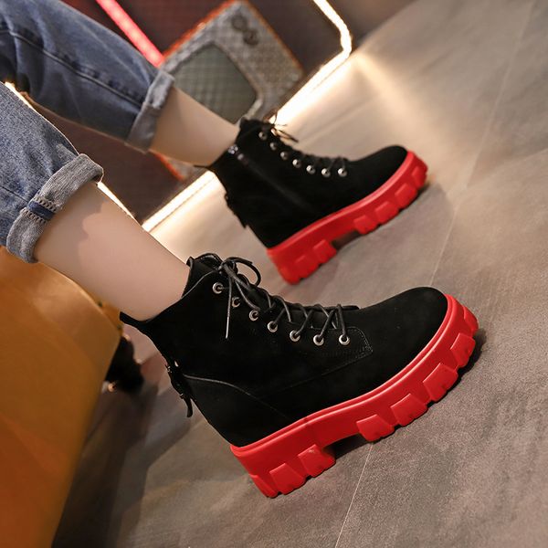 shoes med heel boots zipper leather booties boots-women round toe rock autumn ladies 2020 lolita ankle increased, Black
shoes med heel boots zipper leather booties boots-women round toe rock autumn ladies 2020 lolita ankle increased, Black