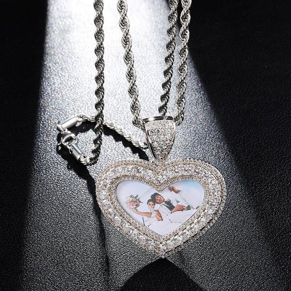 us7 hip hop custom p made necklace medallions for men women iced out bling cz heart shape pendant necklace, Silver
us7 hip hop custom p made necklace medallions for men women iced out bling cz heart shape pendant necklace, Silver
