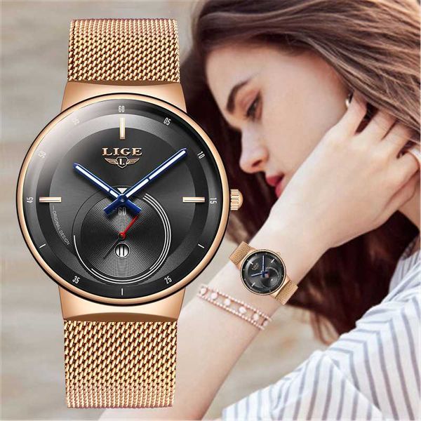 lige 2020 new gold watch women watches ladies creative steel women's bracelet watches female waterproof clock relogio feminino, Slivery;brown
lige 2020 new gold watch women watches ladies creative steel women's bracelet watches female waterproof clock relogio feminino, Slivery;brown