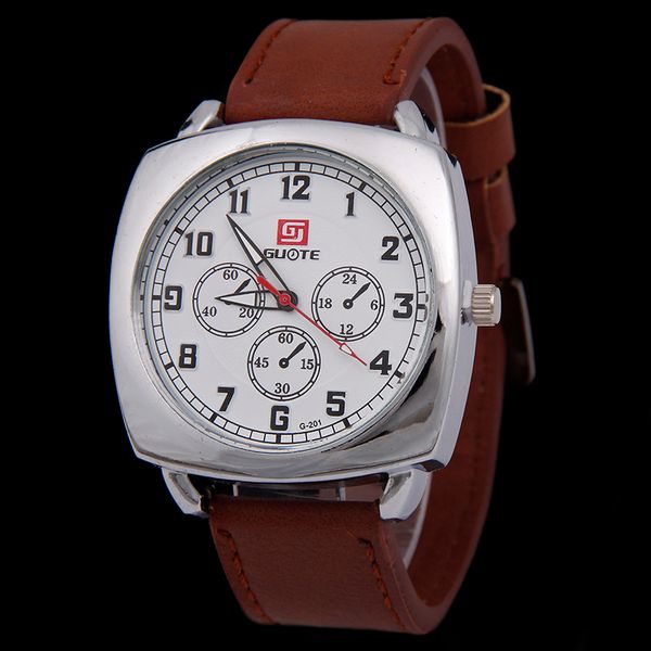 selling sport watch men square watch head army classic leather wath three eyes quartz 2020 new relogio masculino, Slivery;brown
selling sport watch men square watch head army classic leather wath three eyes quartz 2020 new relogio masculino, Slivery;brown