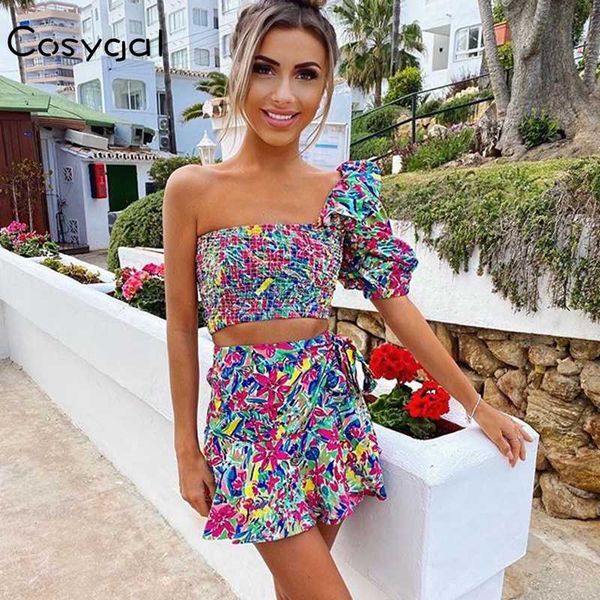 cosygal one shoulder print floral 2 piece set women outfits puff sleeve ruffles summer two piece set crop and skirt, Gray
cosygal one shoulder print floral 2 piece set women outfits puff sleeve ruffles summer two piece set crop and skirt, Gray