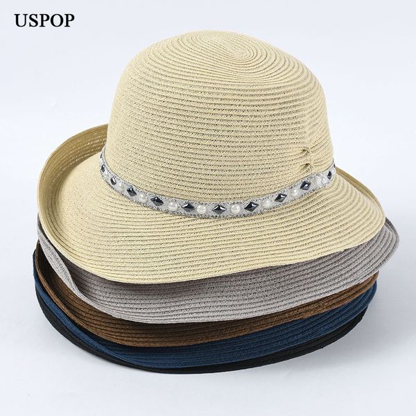 uspop 2020 new straw hats summer sun hats pearl decoration collapsible wide brim beach hat soft breathable straw sun, Blue;gray
uspop 2020 new straw hats summer sun hats pearl decoration collapsible wide brim beach hat soft breathable straw sun, Blue;gray