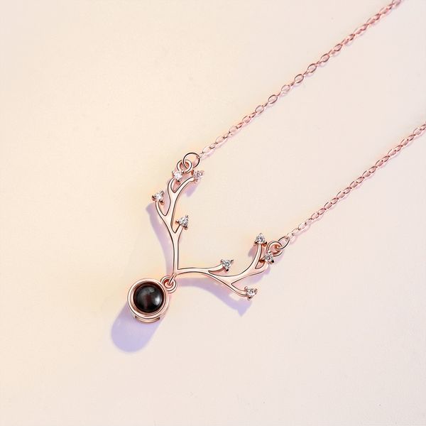 520 Valentine's gift first choice 925 sterling silver bestie birthday gift a deer has you 100 I love you language antler necklace woman
520 Valentine's gift first choice 925 sterling silver bestie birthday gift a deer has you 100 I love you language antler necklace woman