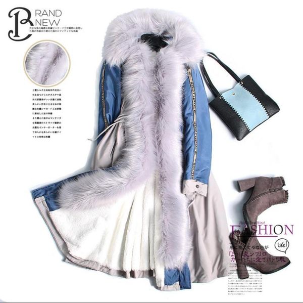 high-end brand fashion women winter coat long women's winter jacket large fur collar warm lamb lining femal parka, Black
high-end brand fashion women winter coat long women's winter jacket large fur collar warm lamb lining femal parka, Black