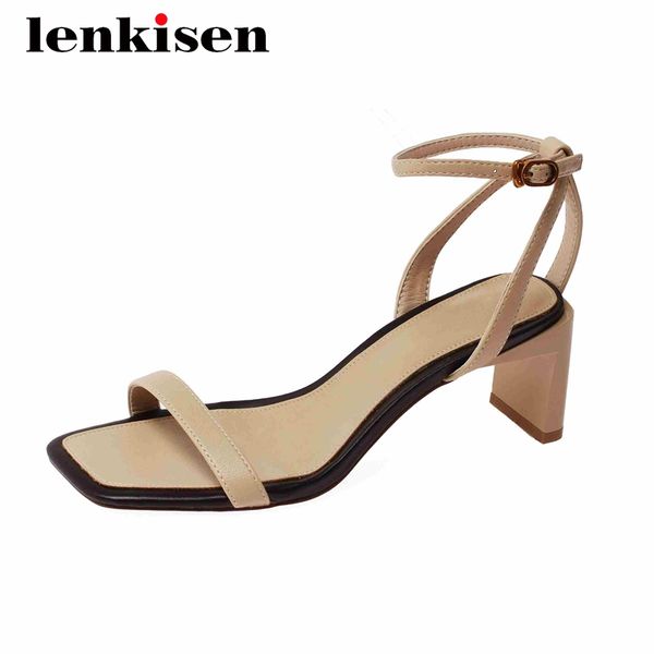 lenkisen genuine leather streetwear high fashion dress square toe high strange heel buckle straps beauty lady summer sandals l09, Black
lenkisen genuine leather streetwear high fashion dress square toe high strange heel buckle straps beauty lady summer sandals l09, Black