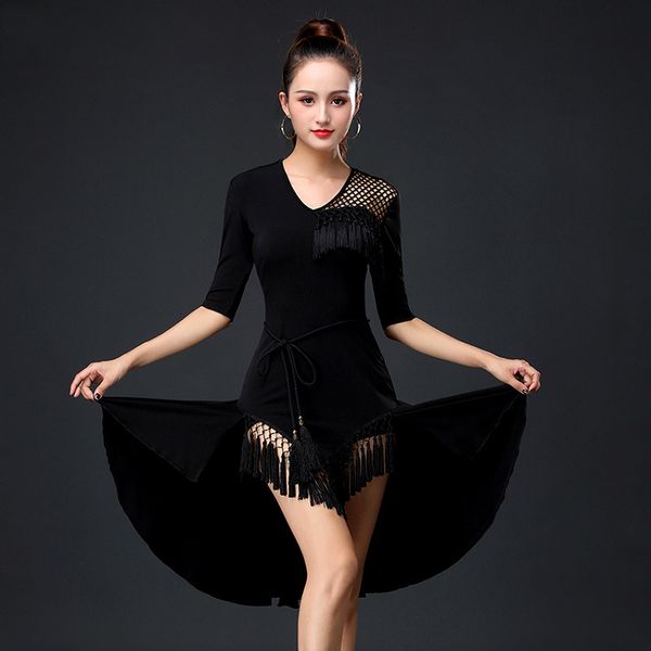 stage wear black latin dance fashion 2021 women stitching tassel swing costume set dress salsa samba, Black;red
stage wear black latin dance fashion 2021 women stitching tassel swing costume set dress salsa samba, Black;red