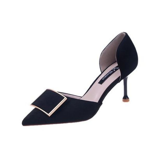 2020 spring and autumn new fashion stiletto all-match french pointed shallow mouth large size with heel shoes, Black
2020 spring and autumn new fashion stiletto all-match french pointed shallow mouth large size with heel shoes, Black