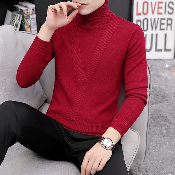 new fashion slim sweater men's wool pullover knit long sleeve turtleneck solid color regular sweater men winter high neck, White;black
new fashion slim sweater men's wool pullover knit long sleeve turtleneck solid color regular sweater men winter high neck, White;black