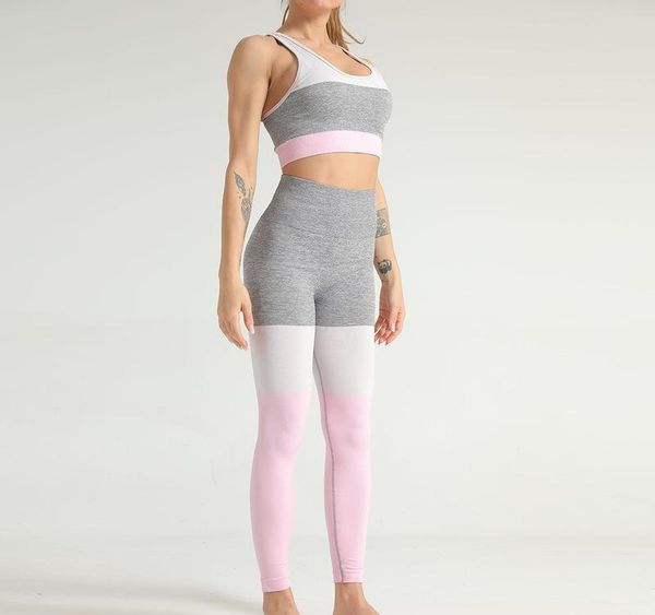seamless contrast color splicing yoga suit sports running fitness clothing bra yoga pants sports suit female, White;red
seamless contrast color splicing yoga suit sports running fitness clothing bra yoga pants sports suit female, White;red