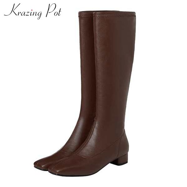 krazing pot cow leather square toe keep warm riding boots zipper med heels brand handsome thigh high boots l6f5, Black
krazing pot cow leather square toe keep warm riding boots zipper med heels brand handsome thigh high boots l6f5, Black