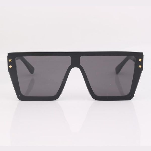 sunglasses black shield women with stars flat big frame fashion eye wear, White;black 
sunglasses black shield women with stars flat big frame fashion eye wear, White;black