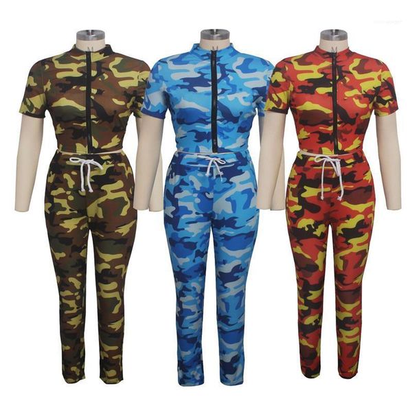neck two piece pants summer womens designer clothes womens clothing 2 piece set fashion camouflage printed zipper, White
neck two piece pants summer womens designer clothes womens clothing 2 piece set fashion camouflage printed zipper, White