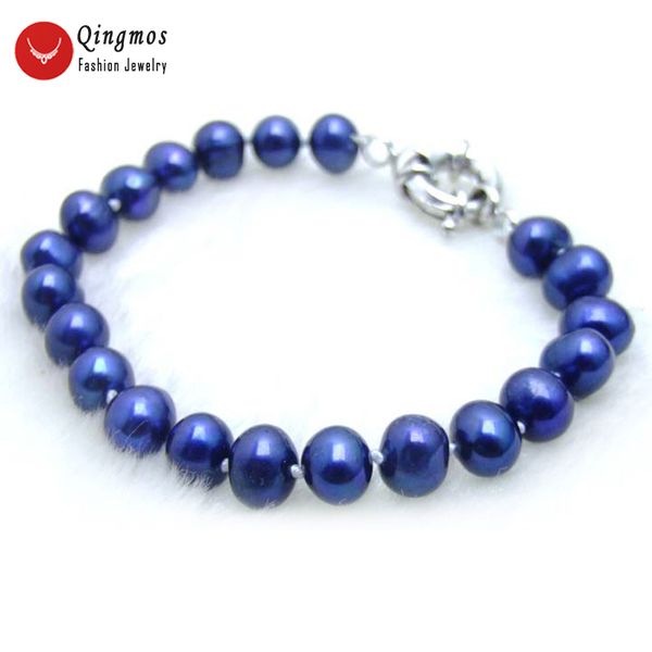 qingmos natural freshwater blue pearl bracelet for women with 7-8mm blue round pearl fine jewelry 7.5" women bracelet bra211, Black
qingmos natural freshwater blue pearl bracelet for women with 7-8mm blue round pearl fine jewelry 7.5" women bracelet bra211, Black