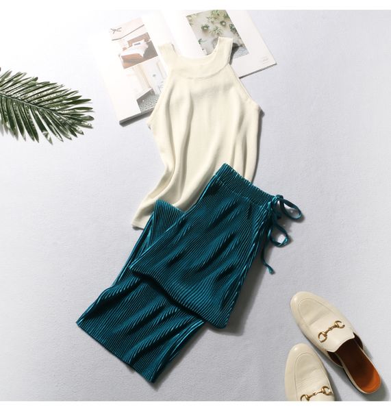 summer wide pants for women casual elastic high waist 2020 loose long pants pleated pant ing, Black;white
summer wide pants for women casual elastic high waist 2020 loose long pants pleated pant ing, Black;white