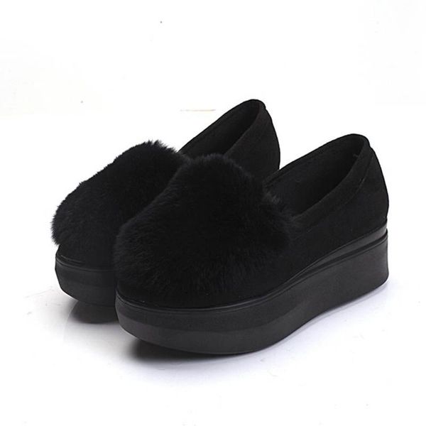 women winter platform shoes plush furry add cotton slip on moccasins soft lightweight casual loafers autumn female shoes, Black
women winter platform shoes plush furry add cotton slip on moccasins soft lightweight casual loafers autumn female shoes, Black