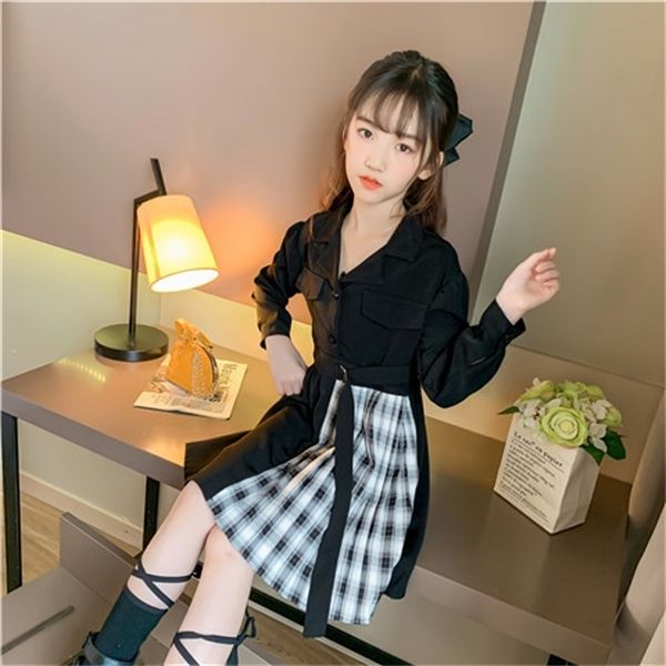 girls' a-line stitching suit dress, waist black girls, 2020 autumn new korean version 0922, Red;yellow
girls' a-line stitching suit dress, waist black girls, 2020 autumn new korean version 0922, Red;yellow