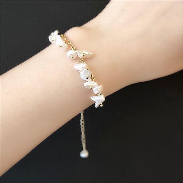 gold plated irregular natural pearl bracelets for women girls vintage romantic handmade bracelets birthday gifts, Golden;silver
gold plated irregular natural pearl bracelets for women girls vintage romantic handmade bracelets birthday gifts, Golden;silver