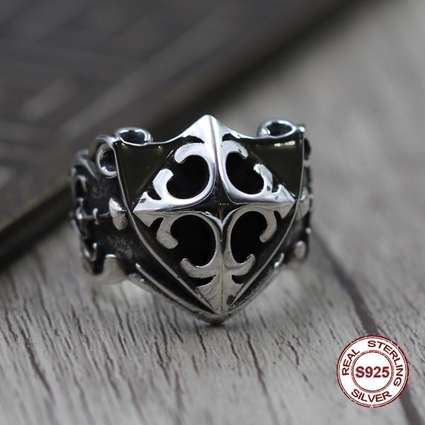 100% s925 men's sterling silver rings personality retro classic punk style word hand shield open ring send a gift to love 2019 new hot
100% s925 men's sterling silver rings personality retro classic punk style word hand shield open ring send a gift to love 2019 new hot
