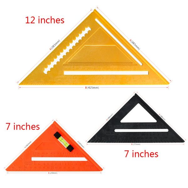 7/12 inch precision triangle ruler angle protractor woodworking square measuring 831b
7/12 inch precision triangle ruler angle protractor woodworking square measuring 831b