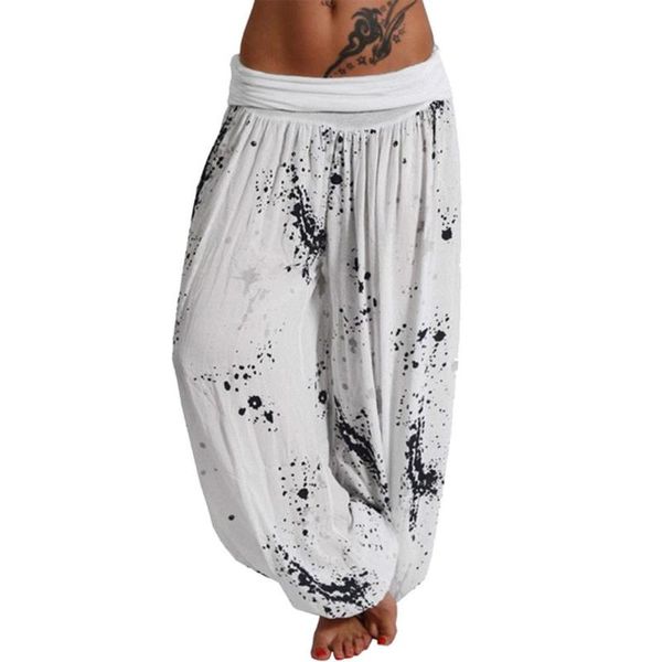 female casual loose pants ladies printed band width loose leg pants women's mid harem sport fitness trouser clothing, White;red
female casual loose pants ladies printed band width loose leg pants women's mid harem sport fitness trouser clothing, White;red
