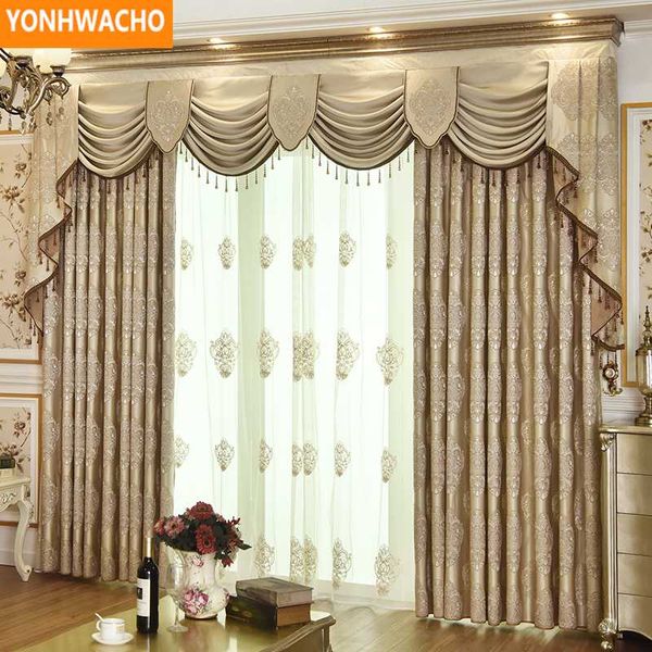 custom curtains luxury living room embroidered simple european shade coffee cloth blackout curtain tulle valance drapes n852
custom curtains luxury living room embroidered simple european shade coffee cloth blackout curtain tulle valance drapes n852