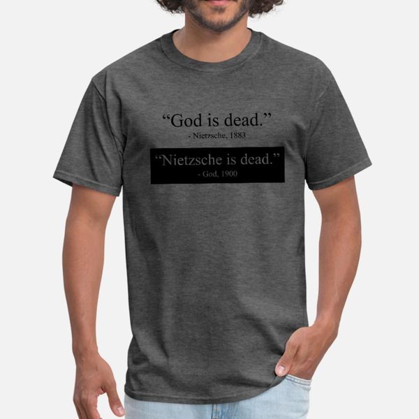 god is dead nietzsche is dead t shirt men designing short sleeve round neck standard famous comical spring autumn unique shirt, White;black
god is dead nietzsche is dead t shirt men designing short sleeve round neck standard famous comical spring autumn unique shirt, White;black