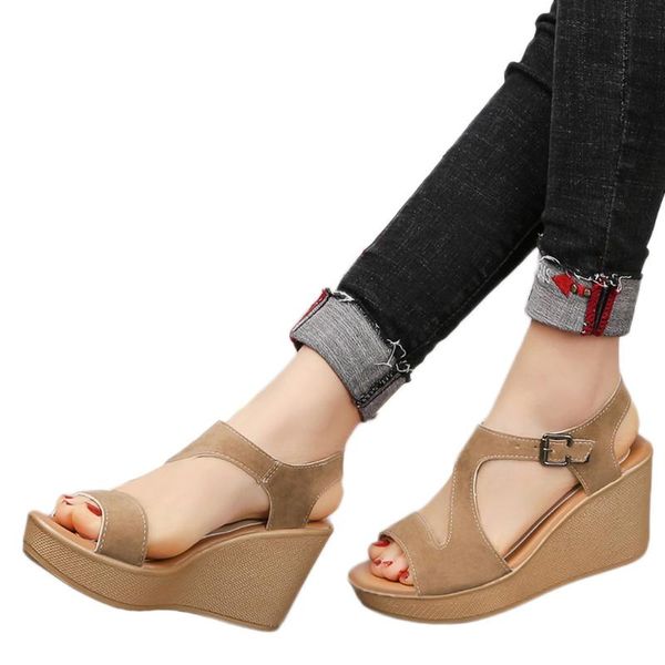 sagace women's sandals 2020 summer wedge heels sandals women thick bottom roman style comfortable buckle non-slip women's shoes, Black
sagace women's sandals 2020 summer wedge heels sandals women thick bottom roman style comfortable buckle non-slip women's shoes, Black
