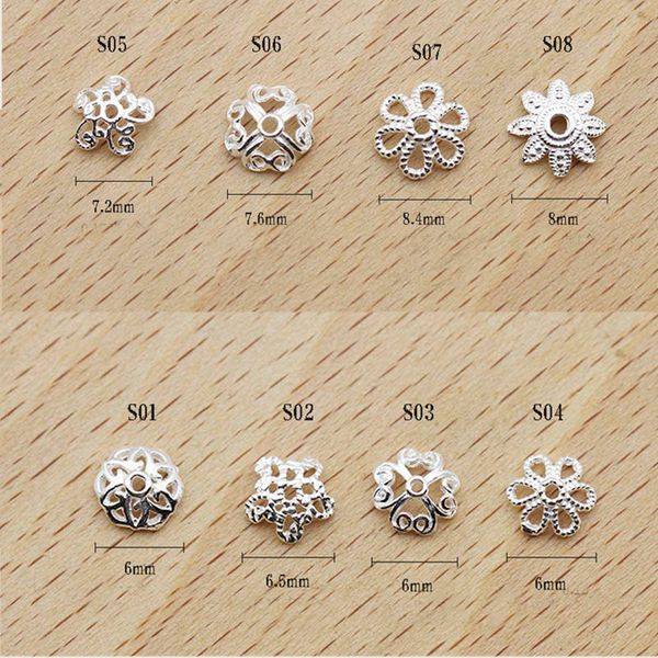 5pcs 925 sterling silver bead caps fit 6-10mm round loose beads flower shape spacer findings for diy jewelry making accessories
5pcs 925 sterling silver bead caps fit 6-10mm round loose beads flower shape spacer findings for diy jewelry making accessories