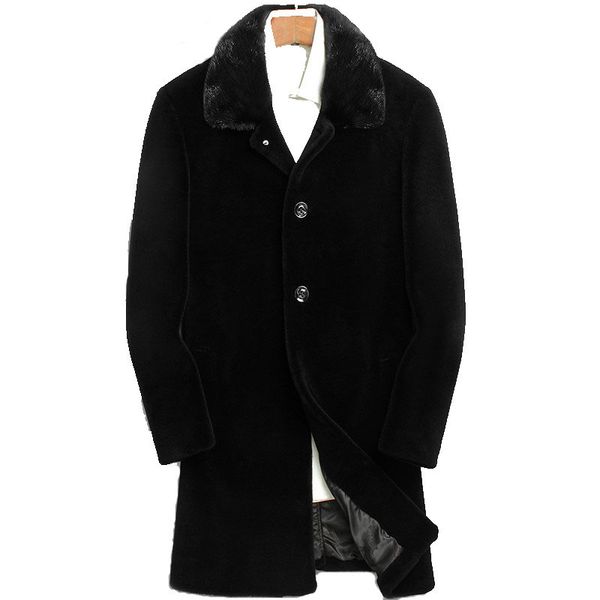 sheep shearling fur autumn winter jacket men 100%wool coat collar long coats chaqueta hombre lsy080036 my1131, Black
sheep shearling fur autumn winter jacket men 100%wool coat collar long coats chaqueta hombre lsy080036 my1131, Black