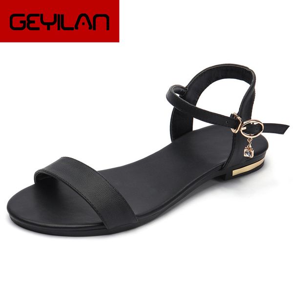 plus size 34-46 new genuine leather sandals women shoes fashion flat sandals cow leather summer rhinestone ladies shoes, Black
plus size 34-46 new genuine leather sandals women shoes fashion flat sandals cow leather summer rhinestone ladies shoes, Black