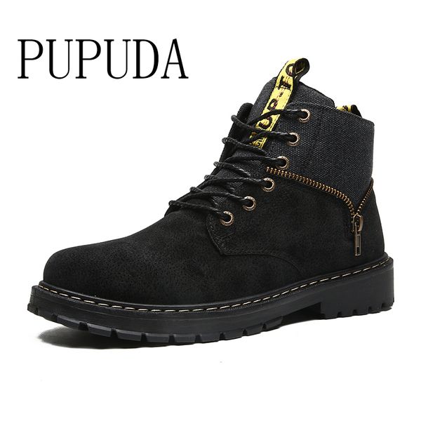 pupuda men boots fashion chunky sneakers men youth trend outdoor non-slip work boots high classic casual shoes new, Black
pupuda men boots fashion chunky sneakers men youth trend outdoor non-slip work boots high classic casual shoes new, Black