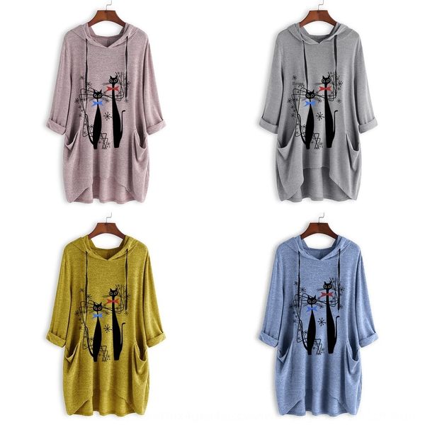 2020 autumn new knitted hooded coat sweater sweater loose large size printed long sleeve coat for women afnwh, Black
2020 autumn new knitted hooded coat sweater sweater loose large size printed long sleeve coat for women afnwh, Black