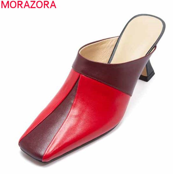 morazora women slippers 2020 fashion high heels ladies shoes genuine leather mixed colors mules shoes women pumps black red
morazora women slippers 2020 fashion high heels ladies shoes genuine leather mixed colors mules shoes women pumps black red