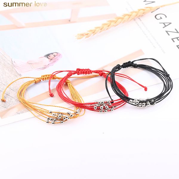 wholesale new friends beads bracelet multilayer waxed string for bracelets mens fashion women accessories, Silver
wholesale new friends beads bracelet multilayer waxed string for bracelets mens fashion women accessories, Silver