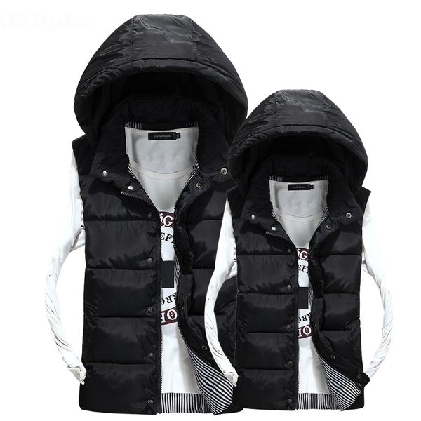men's vests 2021 casual waterproof casaco de inverno good quality hooded weste herren, Black;white
men's vests 2021 casual waterproof casaco de inverno good quality hooded weste herren, Black;white