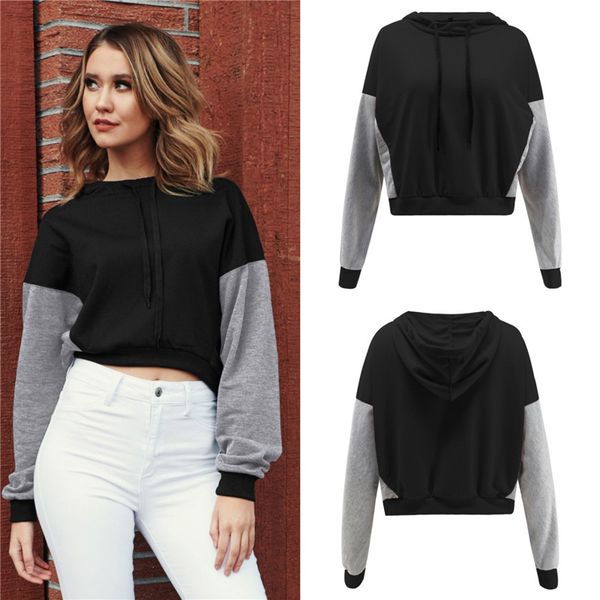 dropshipping long sleeve patchwork womens sweatshirts loose hooded collar womens fashion autumn winter ladies hoodies, Black
dropshipping long sleeve patchwork womens sweatshirts loose hooded collar womens fashion autumn winter ladies hoodies, Black